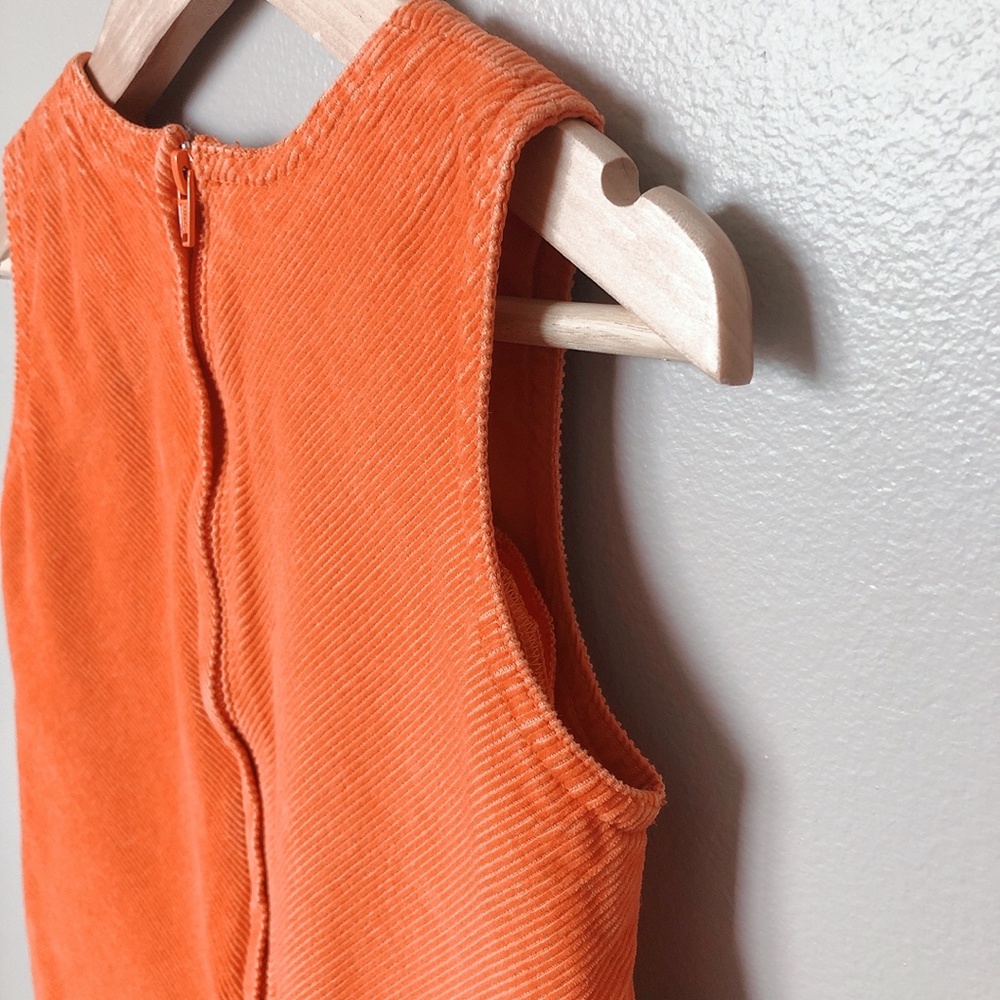 H&M 2-3 years orange cord dress with embroidery - Picture 5 of 9